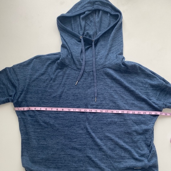 Calvin Klein Performance 3/4 Sleeve Blue Stretch Funnel Neck Hoodie Women’s 1X - Picture 7 of 9